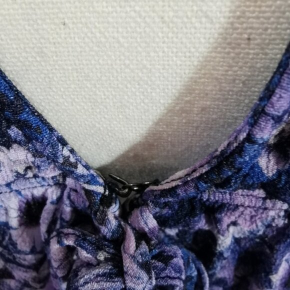 Aritzias Sunday Best Tie Front Cropped Ruffled Peplum Blouse - Sz S - Picture 4 of 10